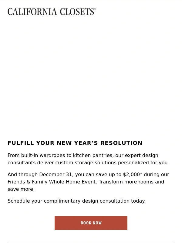 California Closets - Up to $2,000 in savings