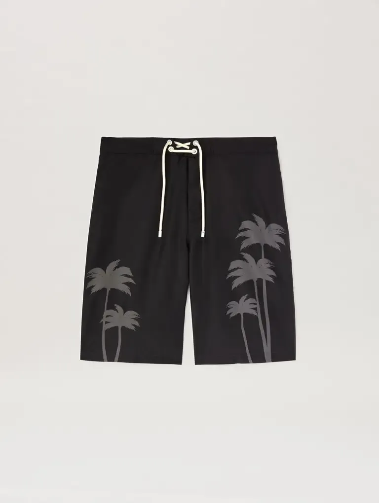 Palms Print Swim Bermuda