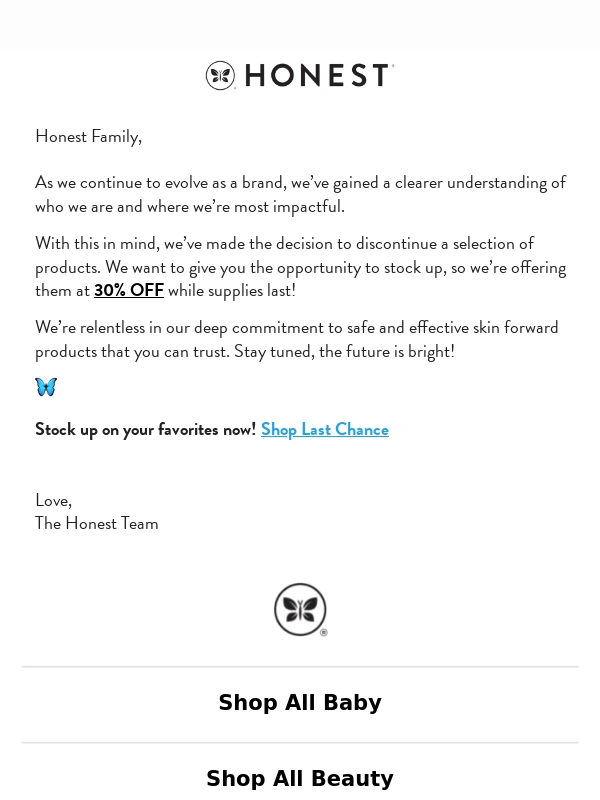 Honest Company - 30% Off—Last Chance!