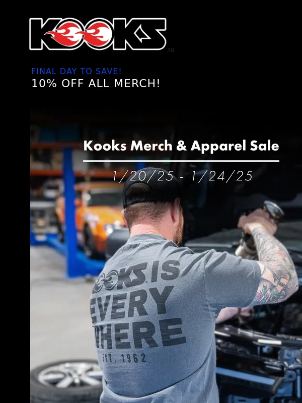 Kooks Headers - FINAL DAY TO SAVE: 10% Off Kooks Apparel