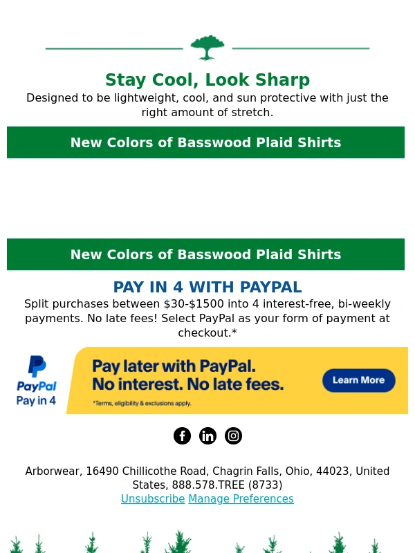 Arborwear - Introducing NEW COLORS of the Basswood Shirt!