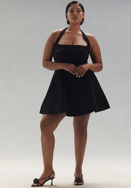 Maeve Square-Neck Fit-and-Flare Mini Dress