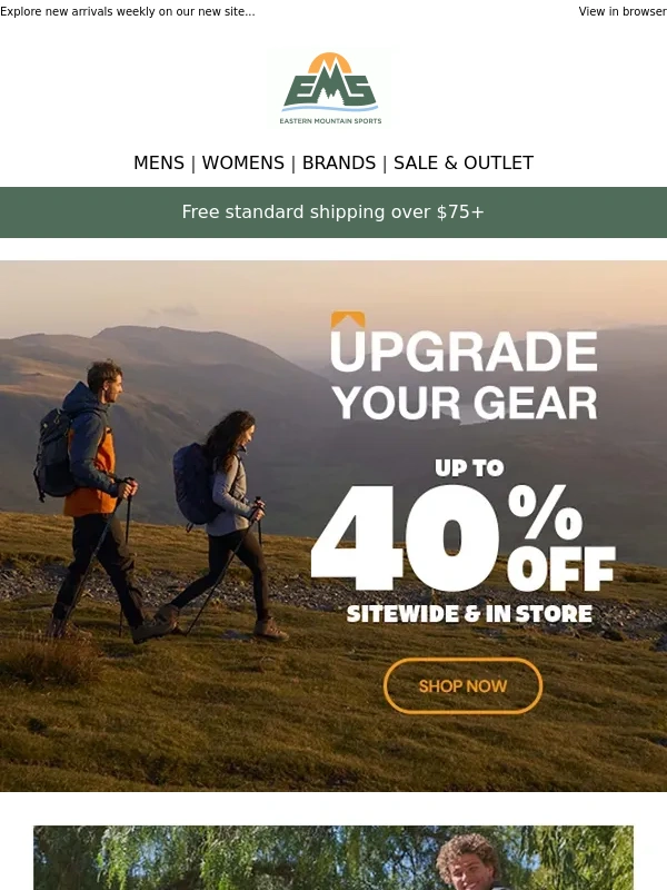 Eastern Mountain Sports - We're Back Online! Shop New Gear Up To 40% Off