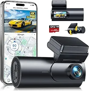 GKU 4K+1080p Dual Front & Rear Dash Cam
