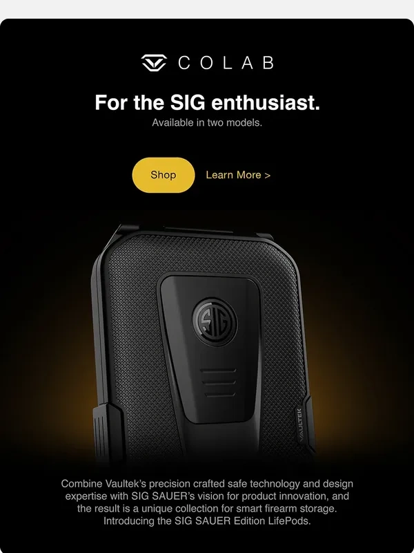 Vaultek Safe - Unwrap the brand new SIG LifePod