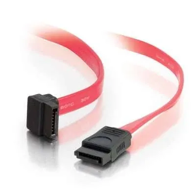 C2G 18in 7-Pin 180° to  90 Serial ATA Cable