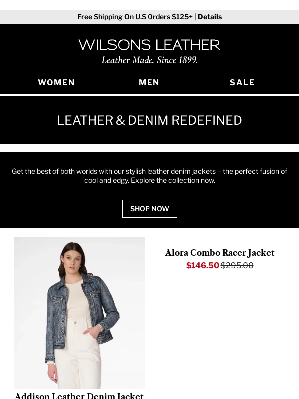Wilsons Leather - Shop These Best Selling Leather Denim Styles Now!