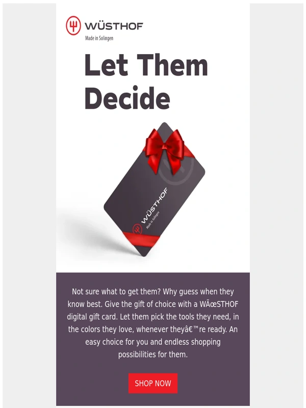 Wusthof - No Gift? No Problem ?