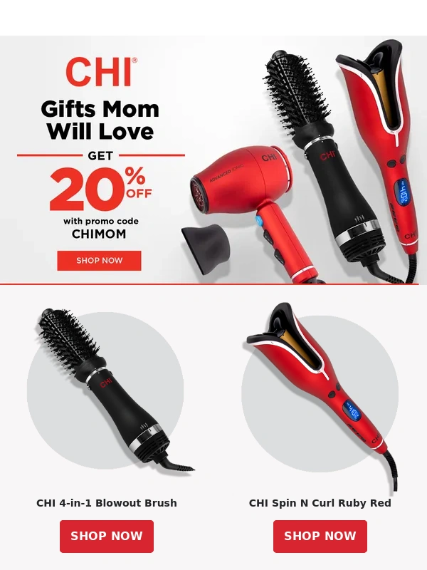 Chi - Because Moms Deserve the Best: 20% Off Sitewide! ?