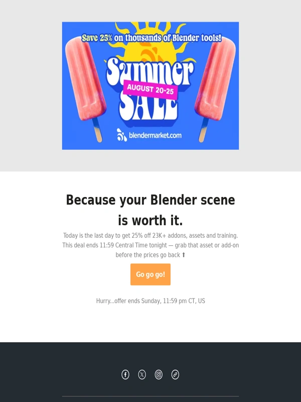 Blender Market - ? Now or never: 25% OFF ends tonight!