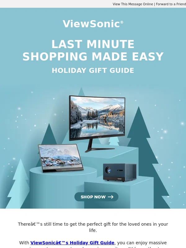 ViewSonic - Need Last Minute Shopping Ideas?