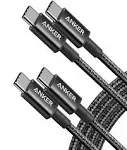 $9.99*: 2-Pack 6' Anker 100W USB-C to USB-C Cable (Black) at Amazon