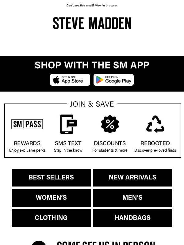 Steve Madden - Final Hours: 25% Off Just For You