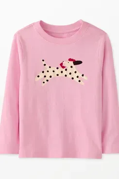 Hanna Andersson Valentines Long Sleeve Classic Fit Graphic T-Shirt