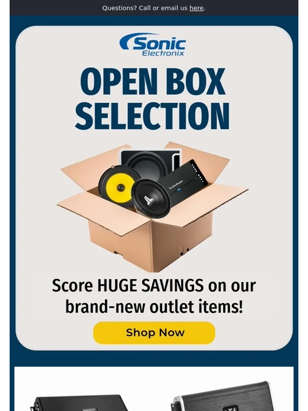 Sonic Electronix - Score Big on High-Quality Open-Box Car Audio Deals!
