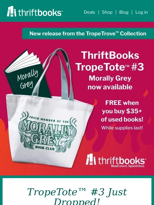 Thrift Books - TropeTote™ #3 Just Dropped! Morally Grey Romance