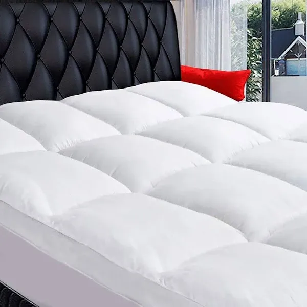 COONP Mattress Topper Extra Thick Pillowtop Cooling Plush Mattress Pad Cover Cotton Top Protector with 8-21 Inch Deep Pocket