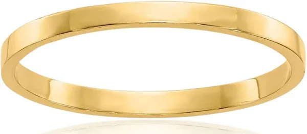 10K Solid Yellow Gold Band Ring Size
