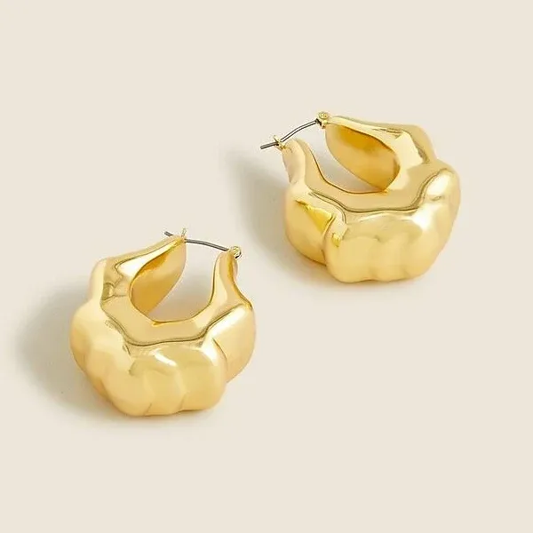 J.Crew Women's Lightweight Sculpted Hoop Earrings