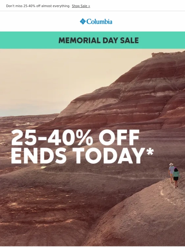 Columbia Sportswear - FINAL HOURS for Memorial Day Sale deals!⏰