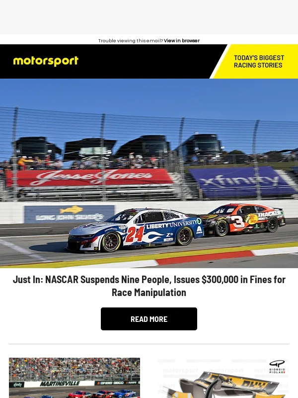 Motorsport - ? A Little Race Manipulation Will Cost You