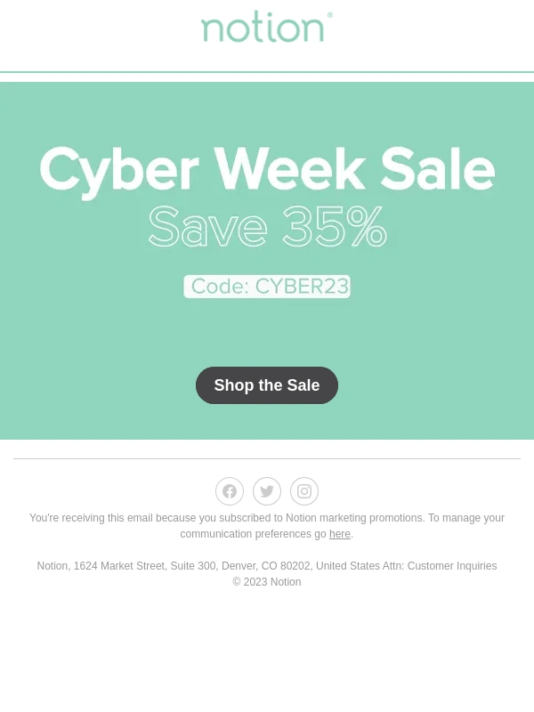 Notion - 35% off—Cyber Week is here