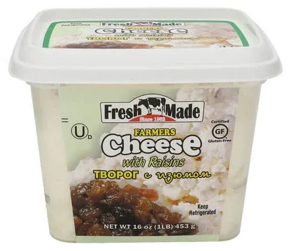 Fresh Made Farmer's Cheese with Raisins