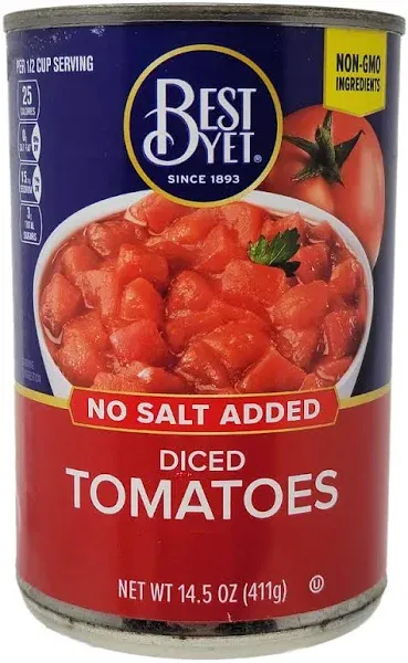 Best Yet Diced Tomatoes No Salt