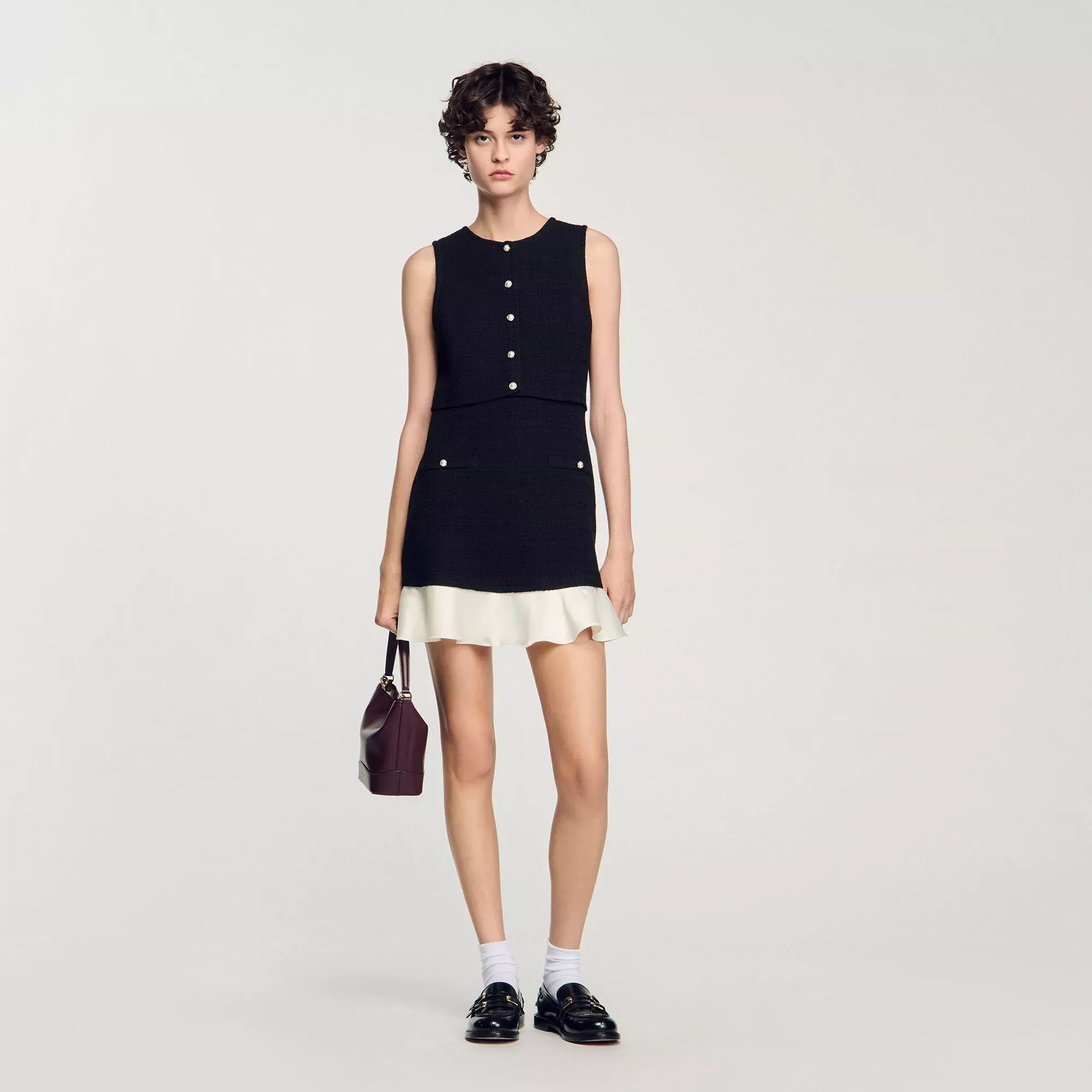 Sandro Two-tone tweed mini dress - female - 10