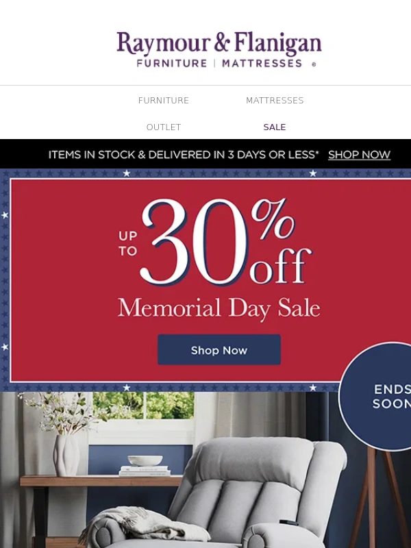 Raymour & Flanigan - Check out these seriously amazing Memorial Day deals