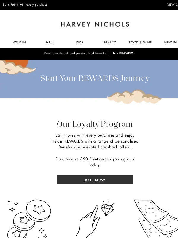 Harvey Nichols - Start your REWARDS journey