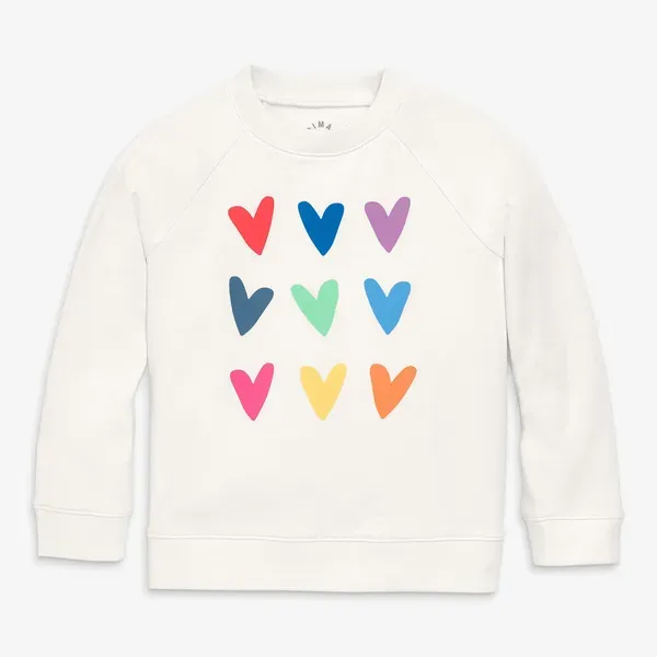 Primary Kids Rainbow Heart Sweatshirt