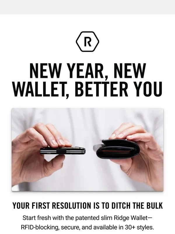 Ridge Wallet - New Year's Sale is LIVE