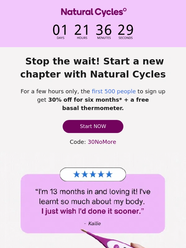 natural cycles - 48h Flash Sale ⚡This CAN'T wait …