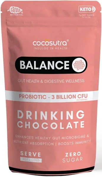Cocosutra Balance Sugar Free Drinking Chocolate Mix For Gut Health - 200 gms