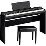 Yamaha P-125ABLB Digital Piano with Wooden Stand and Bench