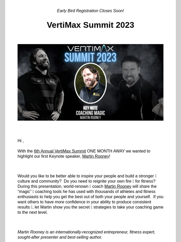 VertiMax - ONE MONTH AWAY To The Sports Performance & Fitness Event Of The Year