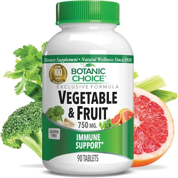 Botanic Choice Vegetable & Fruit Multivitamin Herbal Supplement