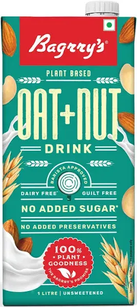 Bagrry's Plant Based Oat + Nut Drink - 1 Liter
