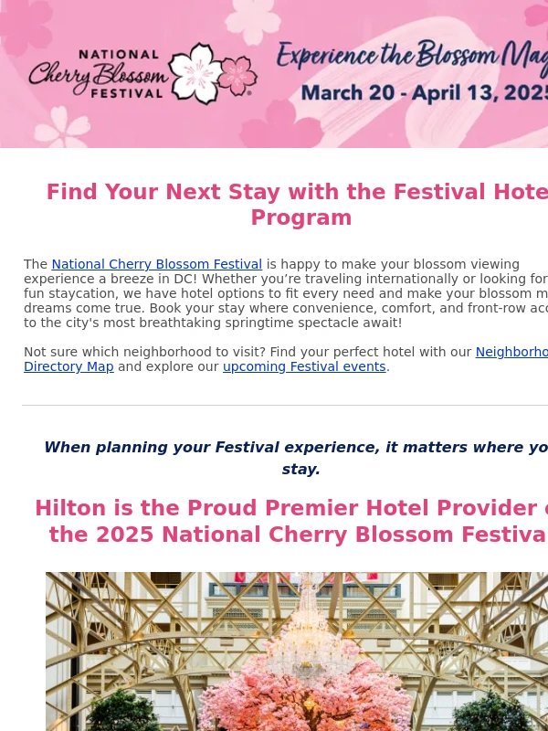 Spothero - Explore the Festival Hotel Program! Book Your Stay Now