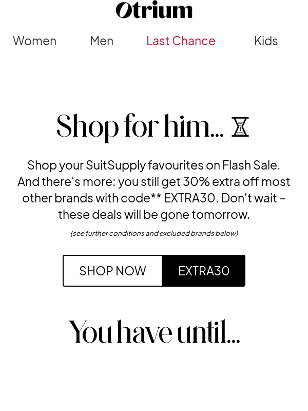 Otrium - Last hours of Suitsupply Flash Sale!⚡️