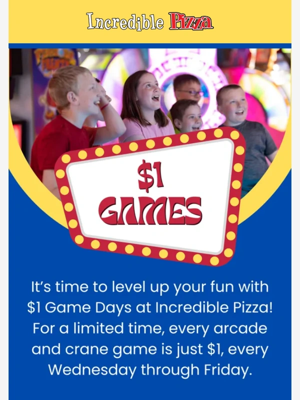 Incredible Pizza - Score Big! $1 Arcade & Crane Games??