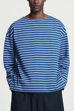 Cos Relaxed Striped Boatneck T-Shirt