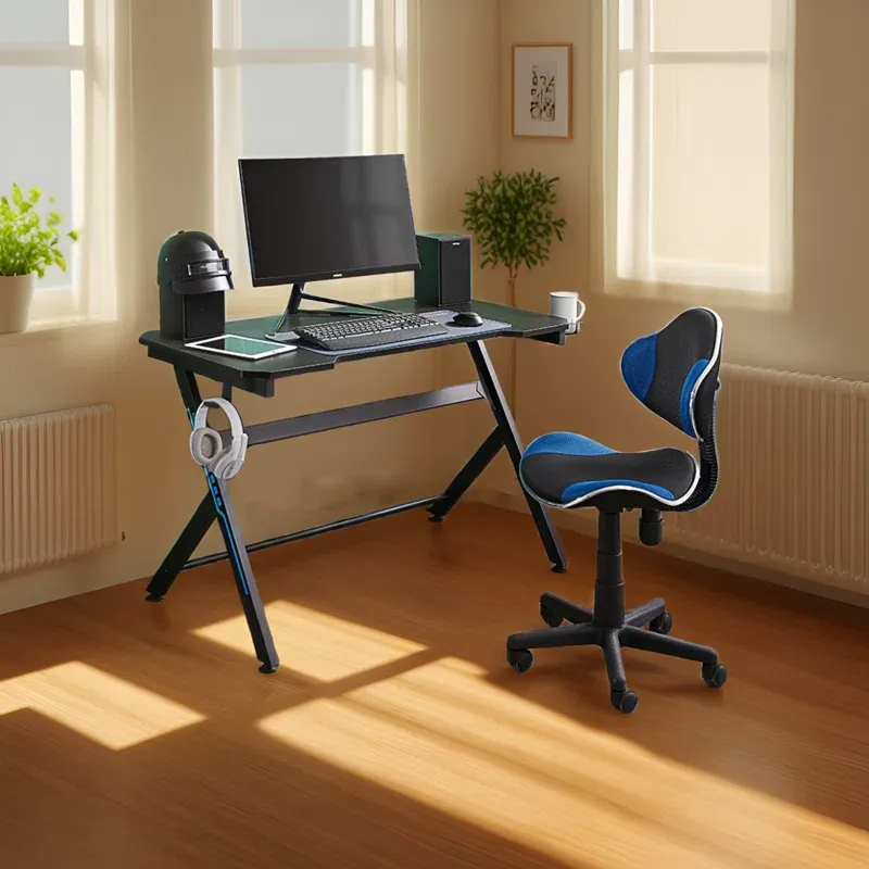 Small Gaming Desk - Compact Computer Desk for Bedroom & Small Spaces