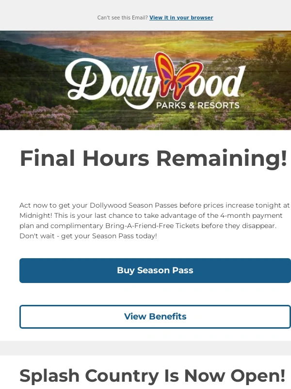 Dollywood - Season Pass Prices Increase After Tonight! ⏰ Get Yours Before Time Runs Out!