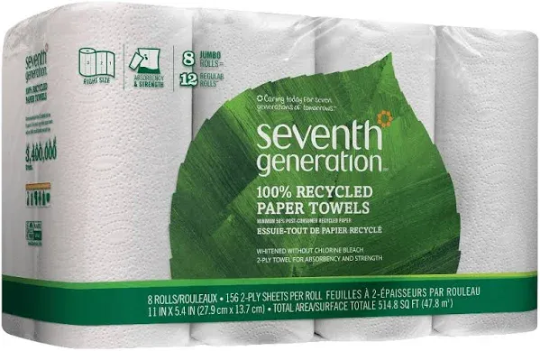 Seventh Generation 100% Recycled 2-Ply Paper Towels