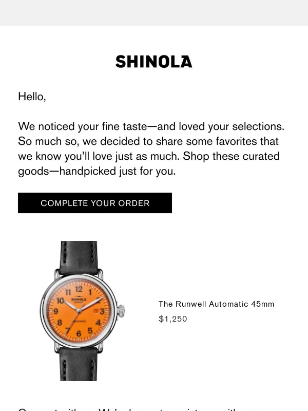 Shinola - Personalized picks—Just for you