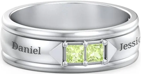 Gold Men's Timeless Two Stone Ring