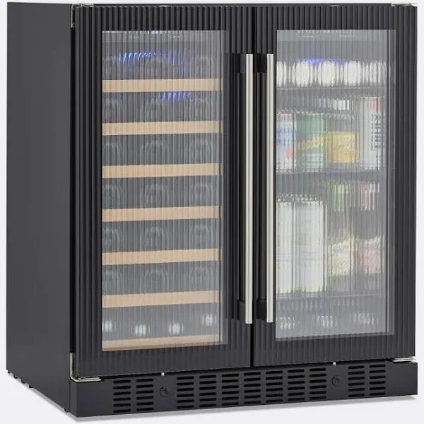 Wine Enthusiast Concierge Wine And Beverage Fridge Fluted Glass Doors Wine Cellar Door