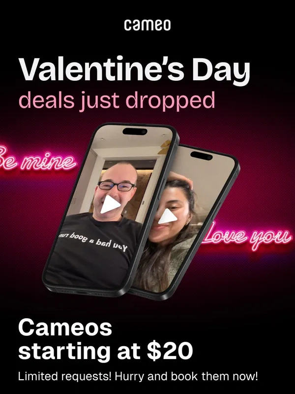 Cameo - Last-minute Valentine’s Day Sale: Give the Gift of Love at a Discount